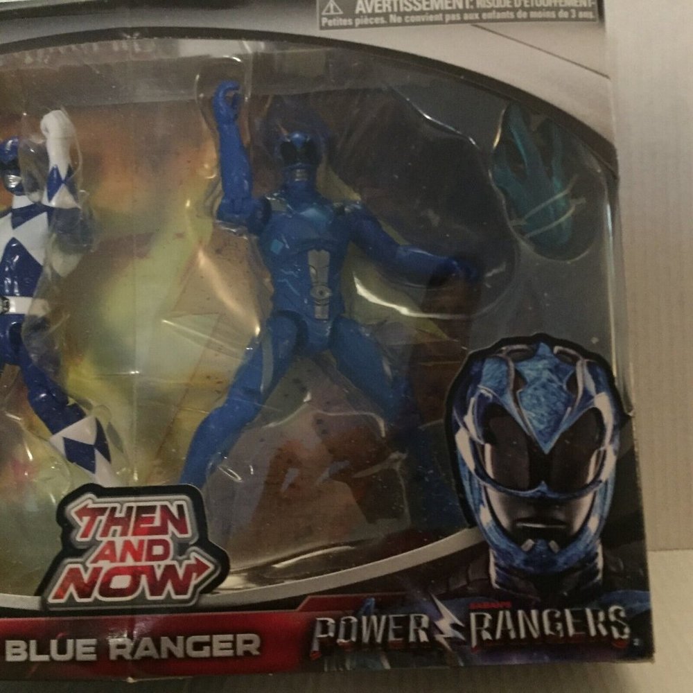 New Power Rangers Then and Now Blue Ranger Two Pack Action Figures - Picture 5 of 10